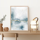 Shop Flow with Gold III Art Print a painted abstract themed wall art print from The Print Emporium wall artwork collection - Buy Australian made fine art painting style poster and framed prints for the home and your interior decor room, TPE-WA-36969-AP