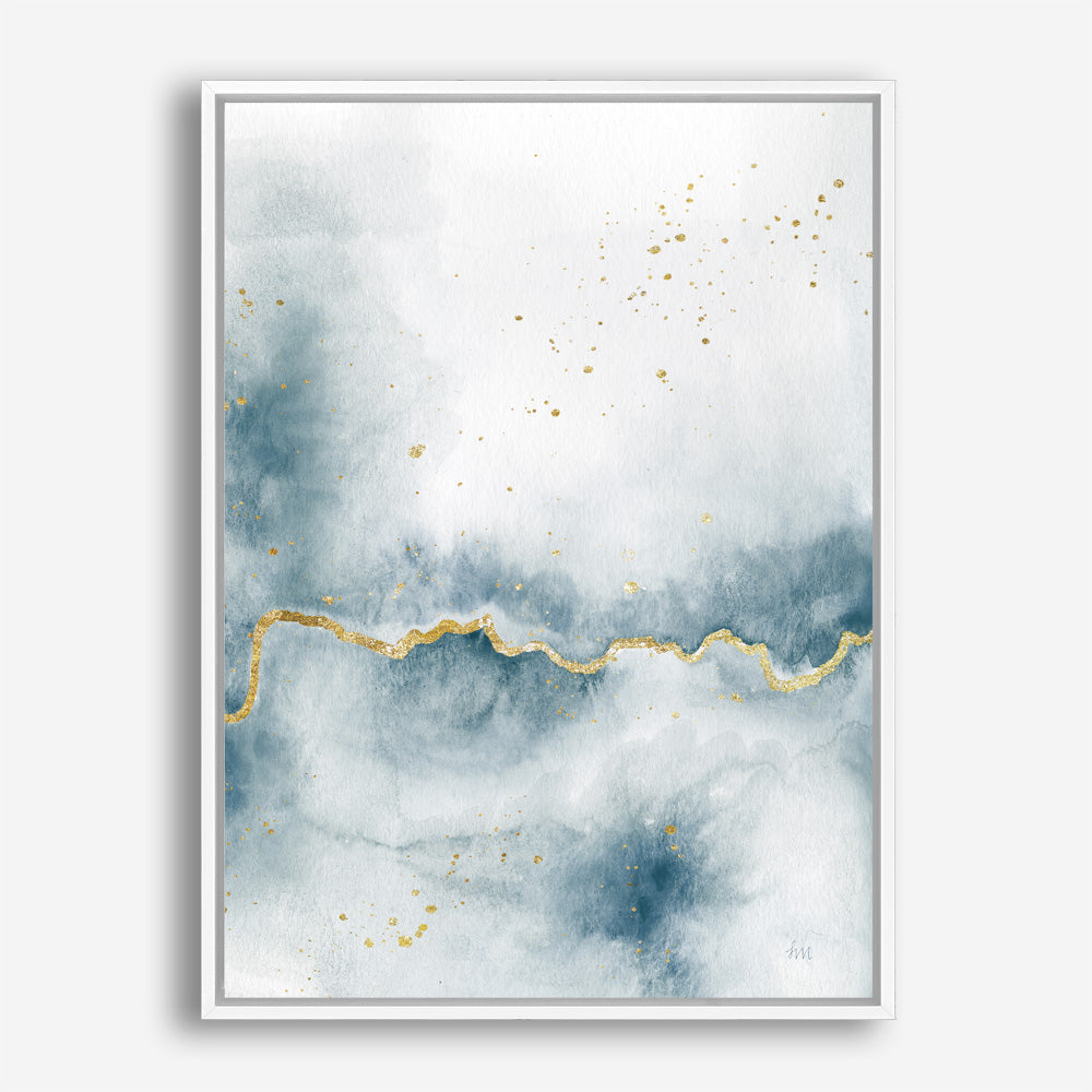 Shop Flow with Gold III Canvas Print a painted abstract themed framed canvas wall art print from The Print Emporium artwork collection - Buy Australian made fine art painting style stretched canvas prints for the home and your interior decor space, TPE-WA-36969-CA-35X46-NF