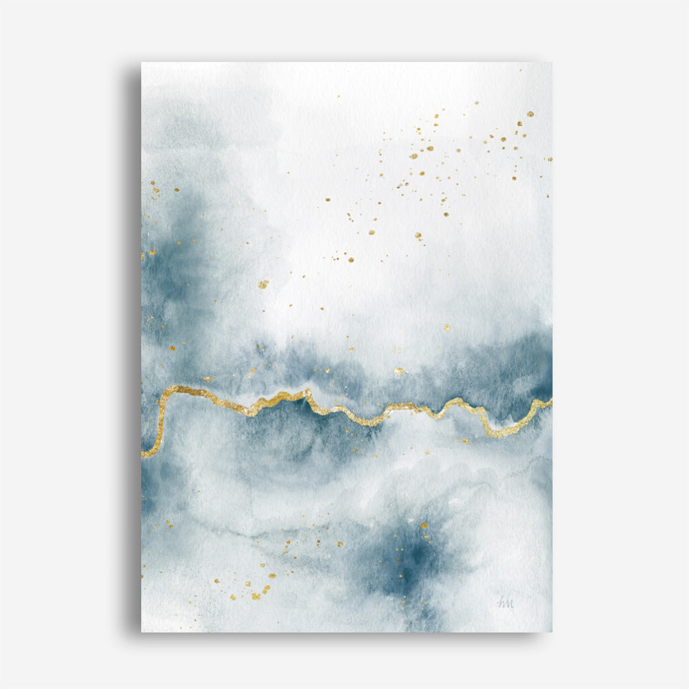 Shop Flow with Gold III Canvas Print a painted abstract themed framed canvas wall art print from The Print Emporium artwork collection - Buy Australian made fine art painting style stretched canvas prints for the home and your interior decor space, TPE-WA-36969-CA-35X46-NF