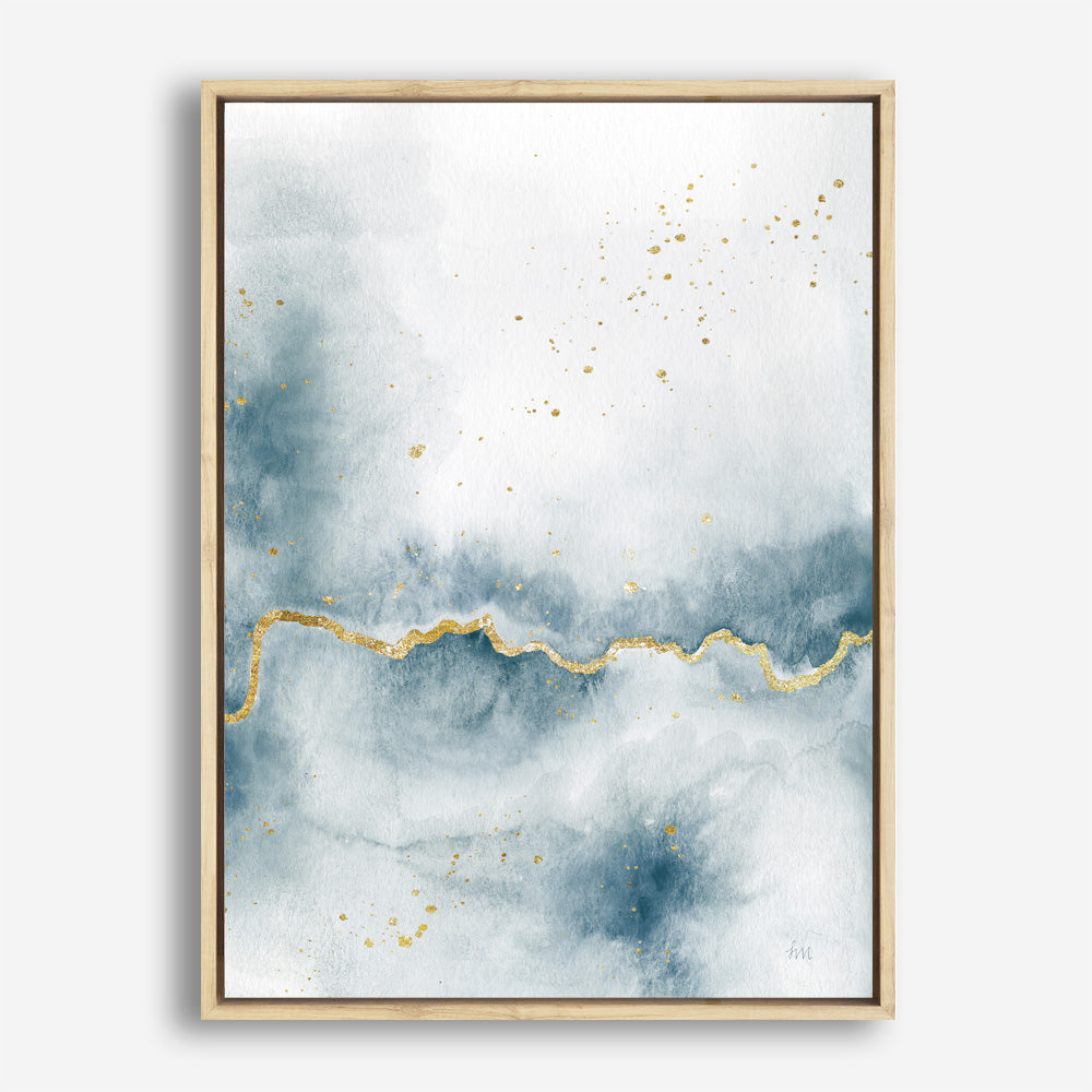 Shop Flow with Gold III Canvas Print a painted abstract themed framed canvas wall art print from The Print Emporium artwork collection - Buy Australian made fine art painting style stretched canvas prints for the home and your interior decor space, TPE-WA-36969-CA-35X46-NF
