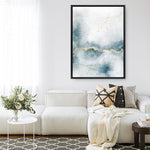 Shop Flow with Gold III Canvas Print a painted abstract themed framed canvas wall art print from The Print Emporium artwork collection - Buy Australian made fine art painting style stretched canvas prints for the home and your interior decor space, TPE-WA-36969-CA-35X46-NF