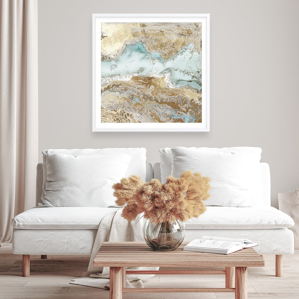Shop Flume (Square) Art Print a painted abstract themed wall art print from The Print Emporium wall artwork collection - Buy Australian made fine art painting style poster and framed prints for the home and your interior decor room, TPE-PC-BC033-AP