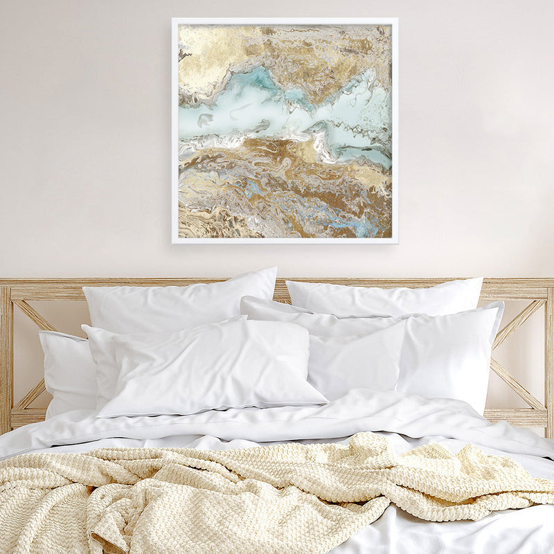 Shop Flume (Square) Art Print a painted abstract themed wall art print from The Print Emporium wall artwork collection - Buy Australian made fine art painting style poster and framed prints for the home and your interior decor room, TPE-PC-BC033-AP