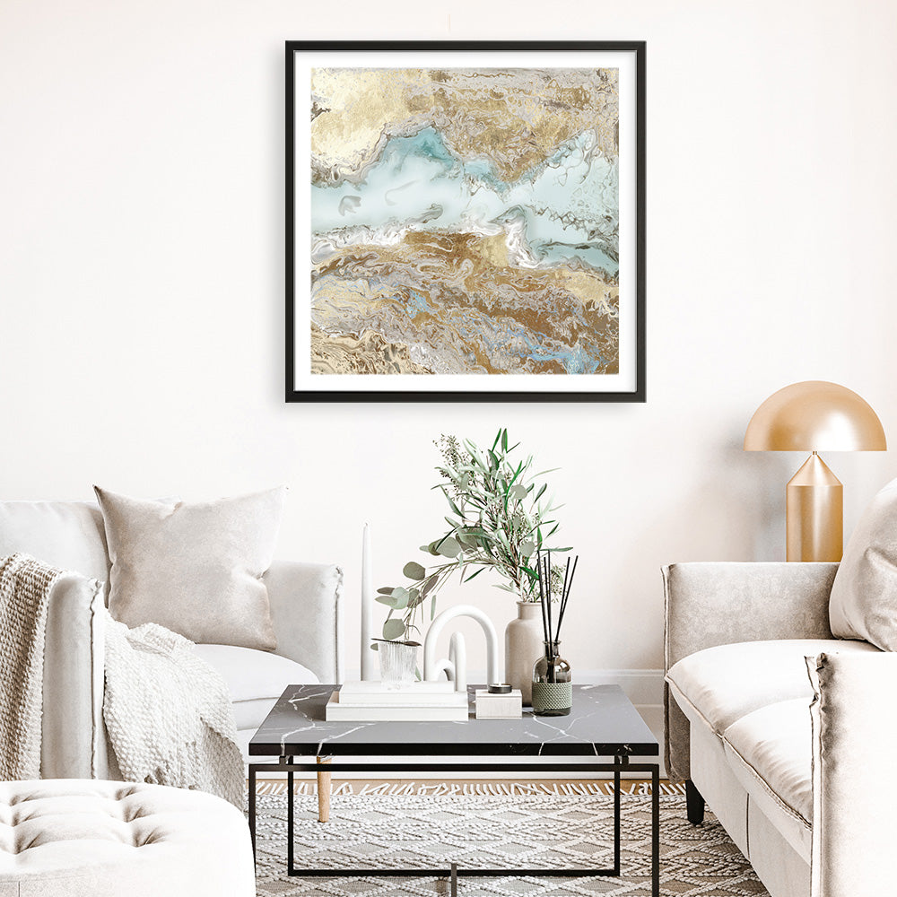 Shop Flume (Square) Art Print a painted abstract themed wall art print from The Print Emporium wall artwork collection - Buy Australian made fine art painting style poster and framed prints for the home and your interior decor room, TPE-PC-BC033-AP