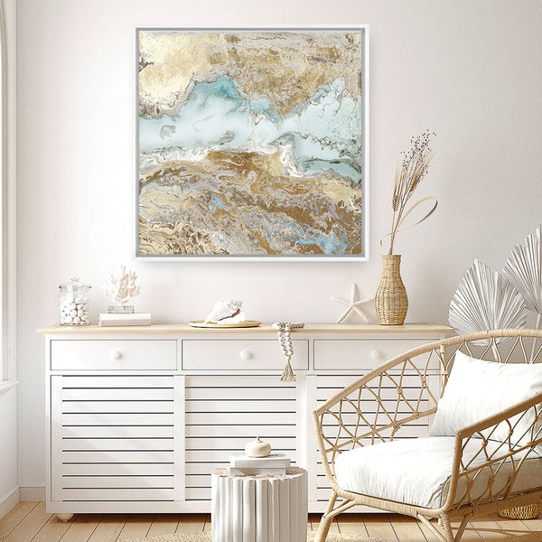 Shop Flume (Square) Canvas Print a painted abstract themed framed canvas wall art print from The Print Emporium artwork collection - Buy Australian made fine art painting style stretched canvas prints for the home and your interior decor space, TPE-PC-BC033-CA-40X40-NF