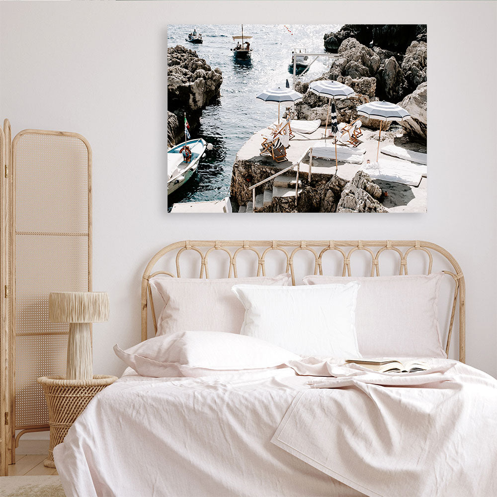 Shop Fontelina Boat Ramp Photo Canvas Print a coastal themed photography framed stretched canvas print from The Print Emporium wall artwork collection - Buy Australian made prints for the home and your interior decor space, TPE-859-CA-35X46-NF