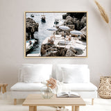 Shop Fontelina Boat Ramp Photo Canvas Print a coastal themed photography framed stretched canvas print from The Print Emporium wall artwork collection - Buy Australian made prints for the home and your interior decor space, TPE-859-CA-35X46-NF