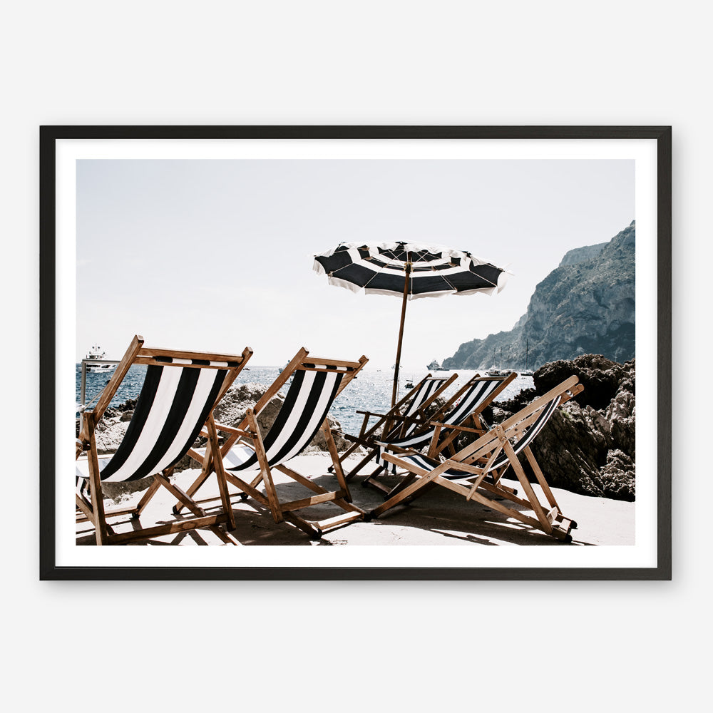 Shop Fontelina Chairs II Photo Art Print a coastal themed photography wall art print from The Print Emporium wall artwork collection - Buy Australian made fine art poster and framed prints for the home and your interior decor, TPE-733-AP
