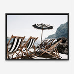 Shop Fontelina Chairs II Photo Canvas Print a coastal themed photography framed stretched canvas print from The Print Emporium wall artwork collection - Buy Australian made prints for the home and your interior decor space, TPE-733-CA-35X46-NF