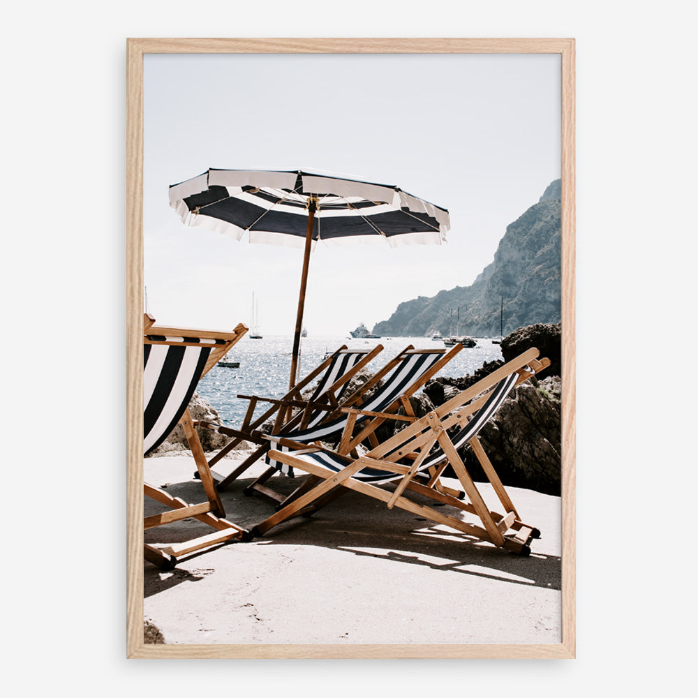 Shop Fontelina Chairs III Photo Art Print a coastal themed photography wall art print from The Print Emporium wall artwork collection - Buy Australian made fine art poster and framed prints for the home and your interior decor, TPE-734-AP