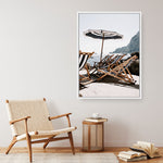 Shop Fontelina Chairs III Photo Canvas Print a coastal themed photography framed stretched canvas print from The Print Emporium wall artwork collection - Buy Australian made prints for the home and your interior decor space, TPE-734-CA-35X46-NF