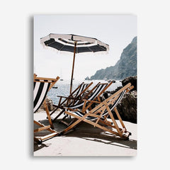 Shop Fontelina Chairs III Photo Canvas Print a coastal themed photography framed stretched canvas print from The Print Emporium wall artwork collection - Buy Australian made prints for the home and your interior decor space, TPE-734-CA-35X46-NF