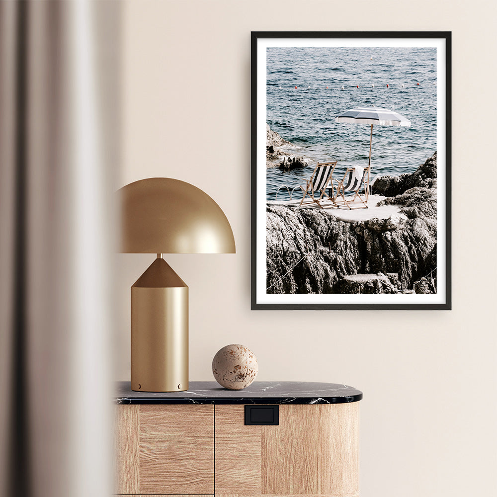 Shop Fontelina Chairs Photo Art Print a coastal themed photography wall art print from The Print Emporium wall artwork collection - Buy Australian made fine art poster and framed prints for the home and your interior decor, TPE-732-AP