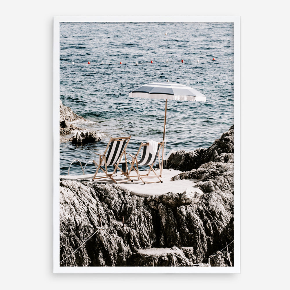 Shop Fontelina Chairs Photo Art Print a coastal themed photography wall art print from The Print Emporium wall artwork collection - Buy Australian made fine art poster and framed prints for the home and your interior decor, TPE-732-AP