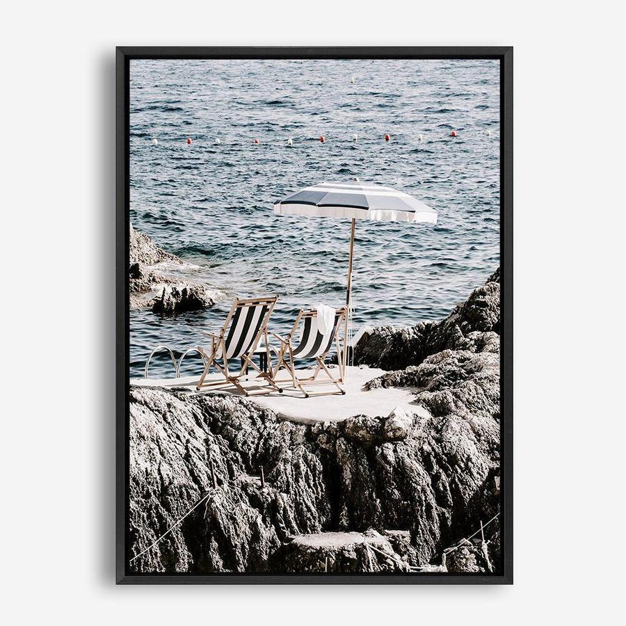 Shop Fontelina Chairs Photo Canvas Print a coastal themed photography framed stretched canvas print from The Print Emporium wall artwork collection - Buy Australian made prints for the home and your interior decor space, TPE-732-CA-35X46-NF