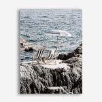 Shop Fontelina Chairs Photo Canvas Print a coastal themed photography framed stretched canvas print from The Print Emporium wall artwork collection - Buy Australian made prints for the home and your interior decor space, TPE-732-CA-35X46-NF