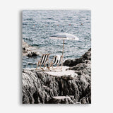 Shop Fontelina Chairs Photo Canvas Print a coastal themed photography framed stretched canvas print from The Print Emporium wall artwork collection - Buy Australian made prints for the home and your interior decor space, TPE-732-CA-35X46-NF
