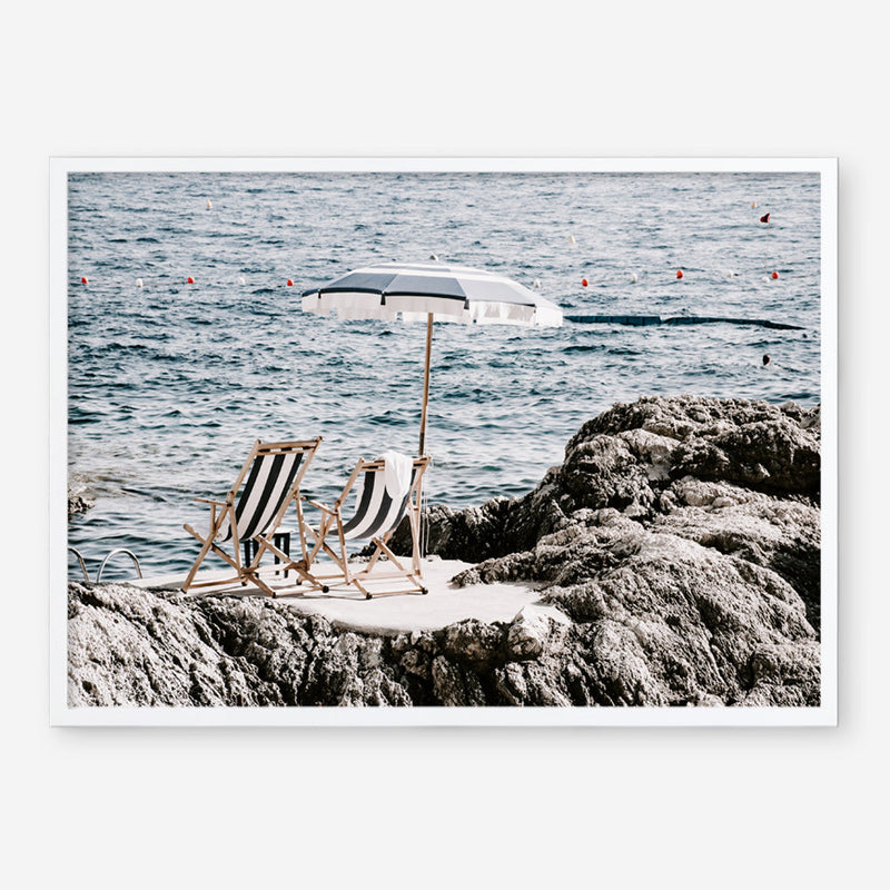 Shop Fontelina Chairs V Photo Art Print a coastal themed photography wall art print from The Print Emporium wall artwork collection - Buy Australian made fine art poster and framed prints for the home and your interior decor, TPE-1048-AP