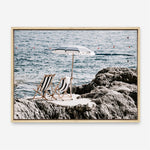 Shop Fontelina Chairs V Photo Canvas Print a coastal themed photography framed stretched canvas print from The Print Emporium wall artwork collection - Buy Australian made prints for the home and your interior decor space, TPE-1048-CA-35X46-NF