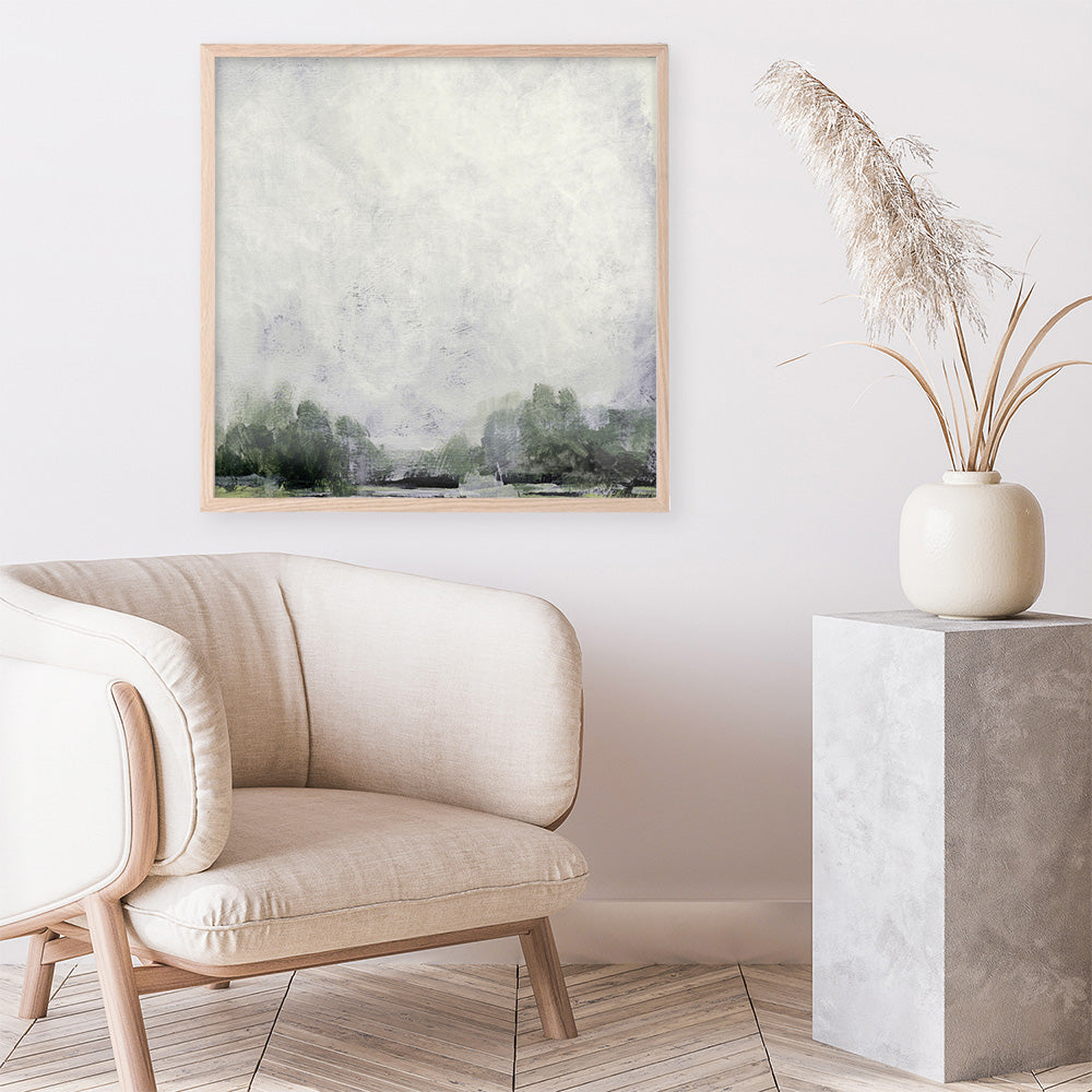 Shop Forest Edge (Square) Art Print a painted abstract themed wall art print from The Print Emporium wall artwork collection - Buy Australian made fine art painting style poster and framed prints for the home and your interior decor room, TPE-DH-159-AP