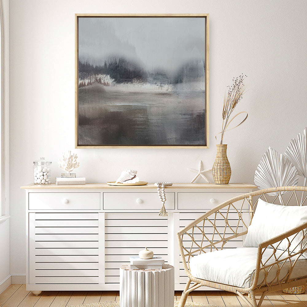 Shop Forest Lake (Square) Canvas Print a painted abstract themed framed canvas wall art print from The Print Emporium artwork collection - Buy Australian made fine art painting style stretched canvas prints for the home and your interior decor space, TPE-DH-158-CA-40X40-NF