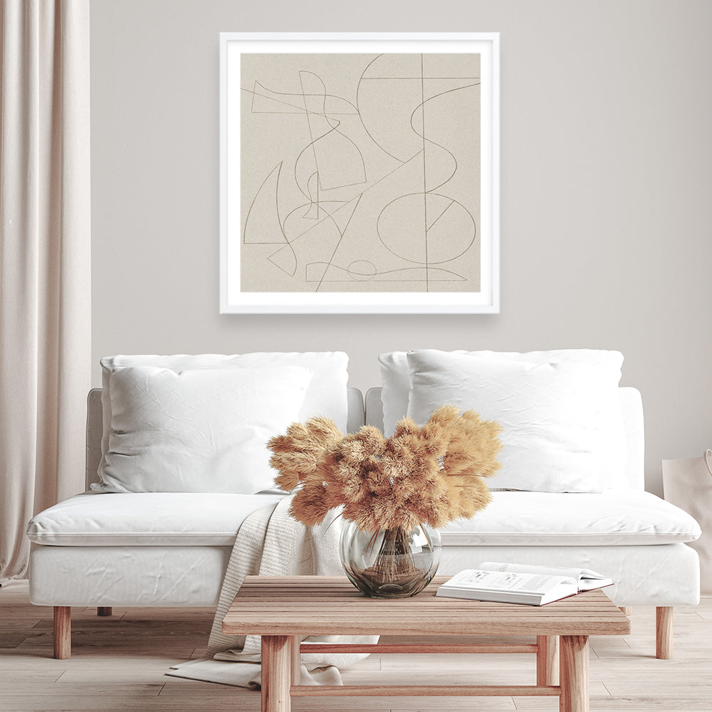 Shop Founded (Square) Art Print a painted abstract themed wall art print from The Print Emporium wall artwork collection - Buy Australian made fine art painting style poster and framed prints for the home and your interior decor room, TPE-DH-264-AP