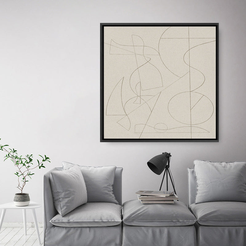 Shop Founded (Square) Canvas Print a painted abstract themed framed canvas wall art print from The Print Emporium artwork collection - Buy Australian made fine art painting style stretched canvas prints for the home and your interior decor space, TPE-DH-264-CA-40X40-NF