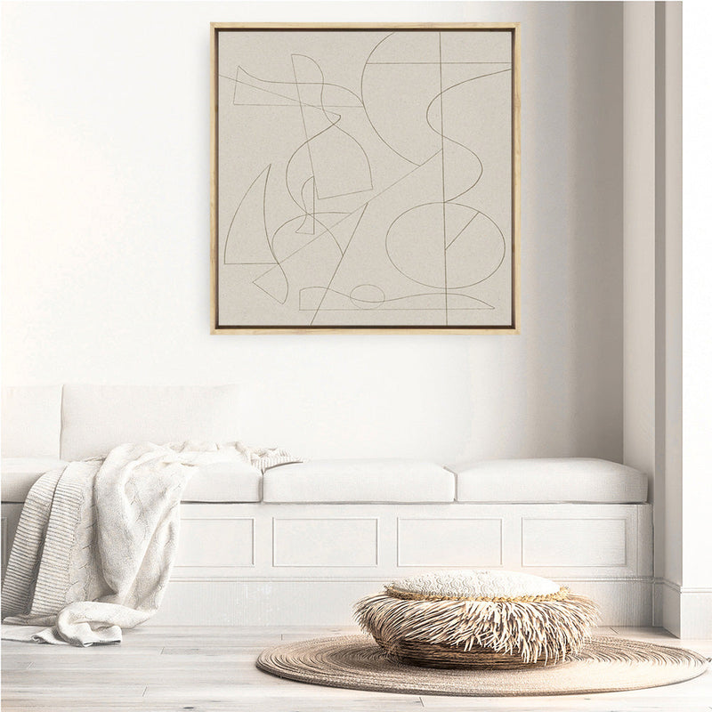 Shop Founded (Square) Canvas Print a painted abstract themed framed canvas wall art print from The Print Emporium artwork collection - Buy Australian made fine art painting style stretched canvas prints for the home and your interior decor space, TPE-DH-264-CA-40X40-NF