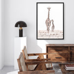 Shop Giraffes I Photo Canvas Print a photography framed stretched canvas print from The Print Emporium wall artwork collection - Buy Australian made prints for the home and your interior decor space, TPE-709-CA-35X46-NF