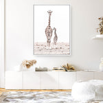 Shop Giraffes I Photo Canvas Print a photography framed stretched canvas print from The Print Emporium wall artwork collection - Buy Australian made prints for the home and your interior decor space, TPE-709-CA-35X46-NF