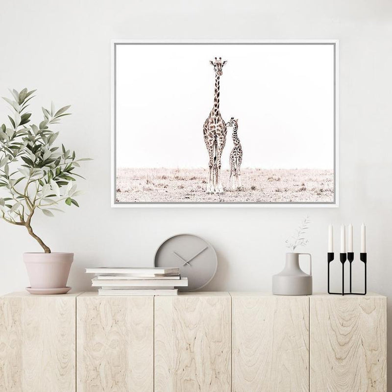 Shop Giraffes II Photo Canvas Print a photography framed stretched canvas print from The Print Emporium wall artwork collection - Buy Australian made prints for the home and your interior decor space, TPE-710-CA-35X46-NF