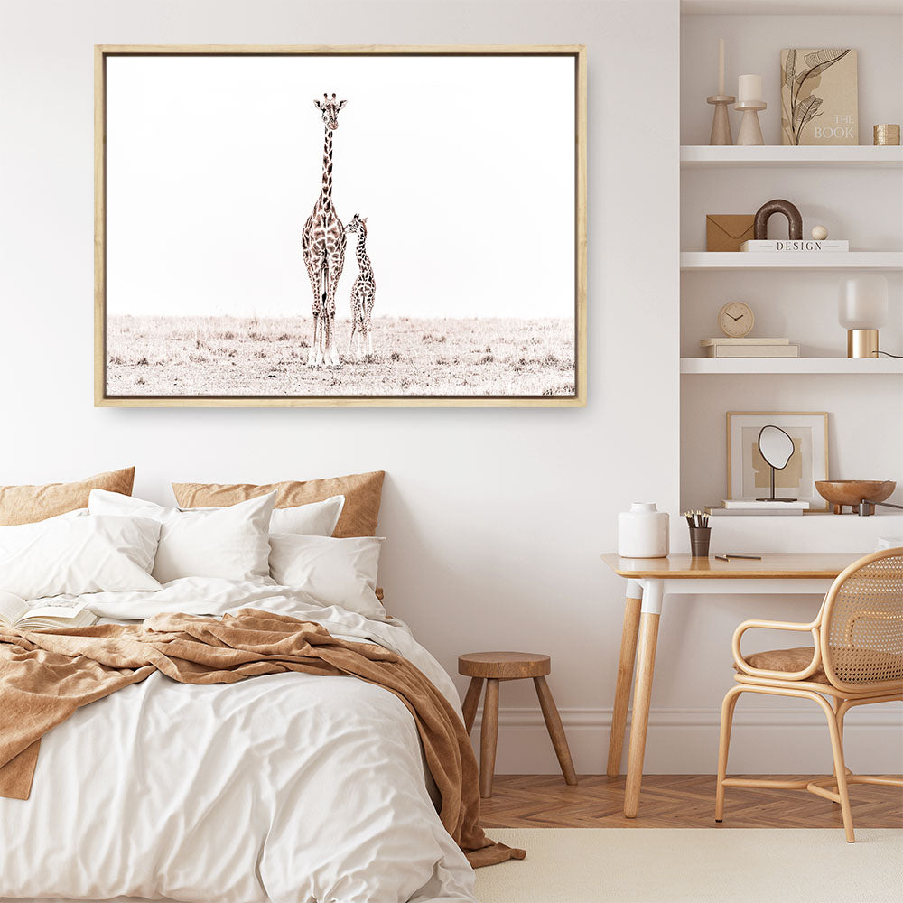 Shop Giraffes II Photo Canvas Print a photography framed stretched canvas print from The Print Emporium wall artwork collection - Buy Australian made prints for the home and your interior decor space, TPE-710-CA-35X46-NF