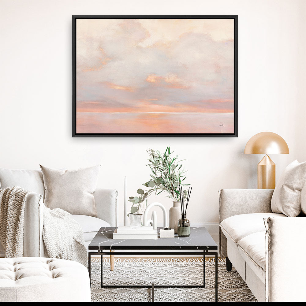 Shop Glint on the Horizon Canvas Print a painted abstract themed framed canvas wall art print from The Print Emporium artwork collection - Buy Australian made fine art painting style stretched canvas prints for the home and your interior decor space, TPE-WA-75429-CA-35X46-NF