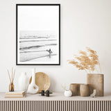 Shop Going Surfing B&W Photo Art Print a coastal themed photography wall art print from The Print Emporium wall artwork collection - Buy Australian made fine art poster and framed prints for the home and your interior decor, TPE-1159-AP