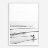 Shop Going Surfing B&W Photo Art Print a coastal themed photography wall art print from The Print Emporium wall artwork collection - Buy Australian made fine art poster and framed prints for the home and your interior decor, TPE-1159-AP