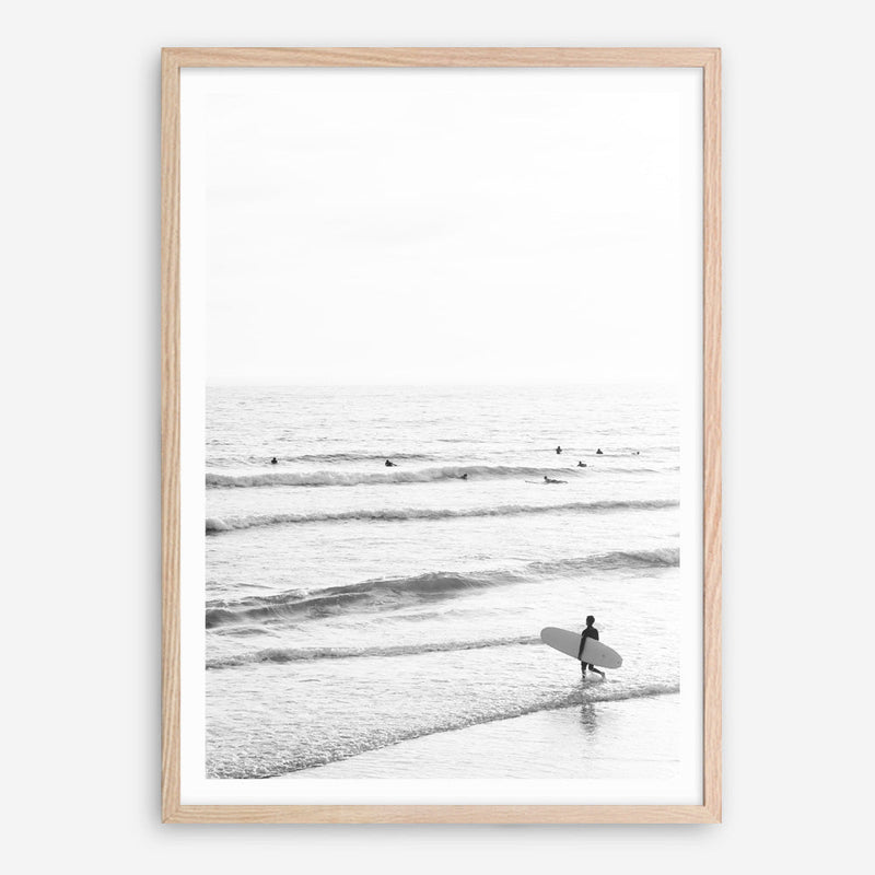 Shop Going Surfing B&W Photo Art Print a coastal themed photography wall art print from The Print Emporium wall artwork collection - Buy Australian made fine art poster and framed prints for the home and your interior decor, TPE-1159-AP
