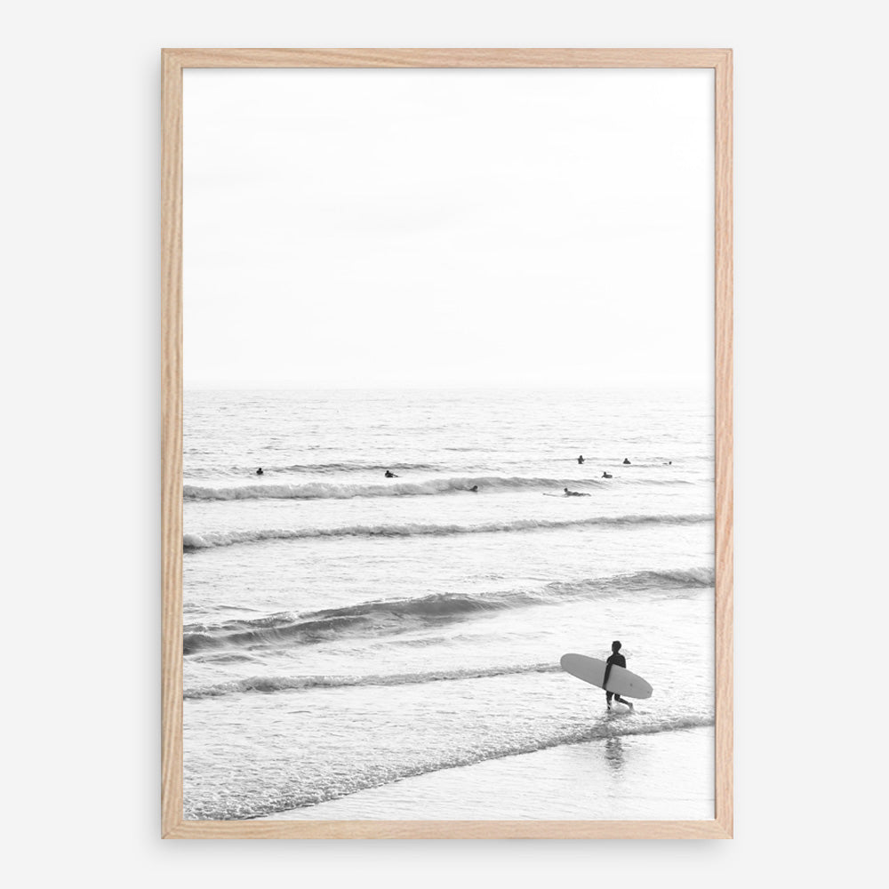 Shop Going Surfing B&W Photo Art Print a coastal themed photography wall art print from The Print Emporium wall artwork collection - Buy Australian made fine art poster and framed prints for the home and your interior decor, TPE-1159-AP