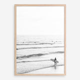 Shop Going Surfing B&W Photo Art Print a coastal themed photography wall art print from The Print Emporium wall artwork collection - Buy Australian made fine art poster and framed prints for the home and your interior decor, TPE-1159-AP