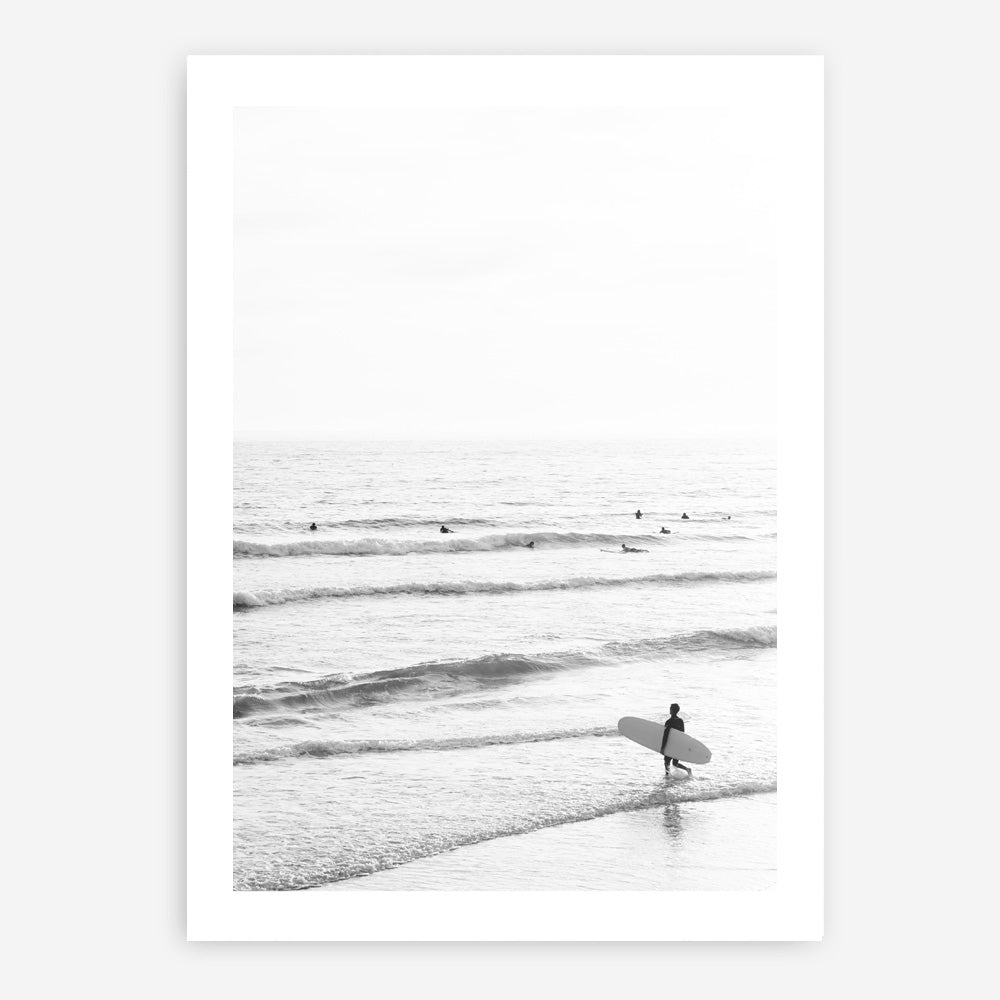 Shop Going Surfing B&W Photo Art Print a coastal themed photography wall art print from The Print Emporium wall artwork collection - Buy Australian made fine art poster and framed prints for the home and your interior decor, TPE-1159-AP