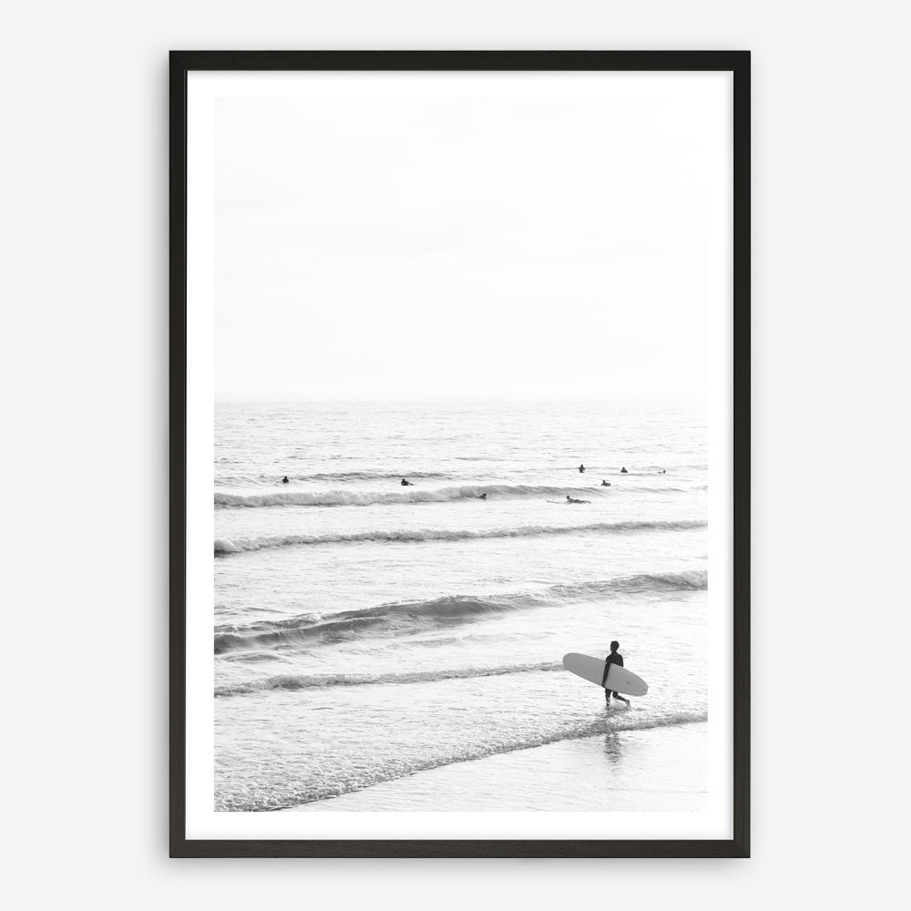 Shop Going Surfing B&W Photo Art Print a coastal themed photography wall art print from The Print Emporium wall artwork collection - Buy Australian made fine art poster and framed prints for the home and your interior decor, TPE-1159-AP