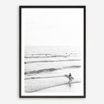 Shop Going Surfing B&W Photo Art Print a coastal themed photography wall art print from The Print Emporium wall artwork collection - Buy Australian made fine art poster and framed prints for the home and your interior decor, TPE-1159-AP
