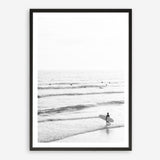 Shop Going Surfing B&W Photo Art Print a coastal themed photography wall art print from The Print Emporium wall artwork collection - Buy Australian made fine art poster and framed prints for the home and your interior decor, TPE-1159-AP
