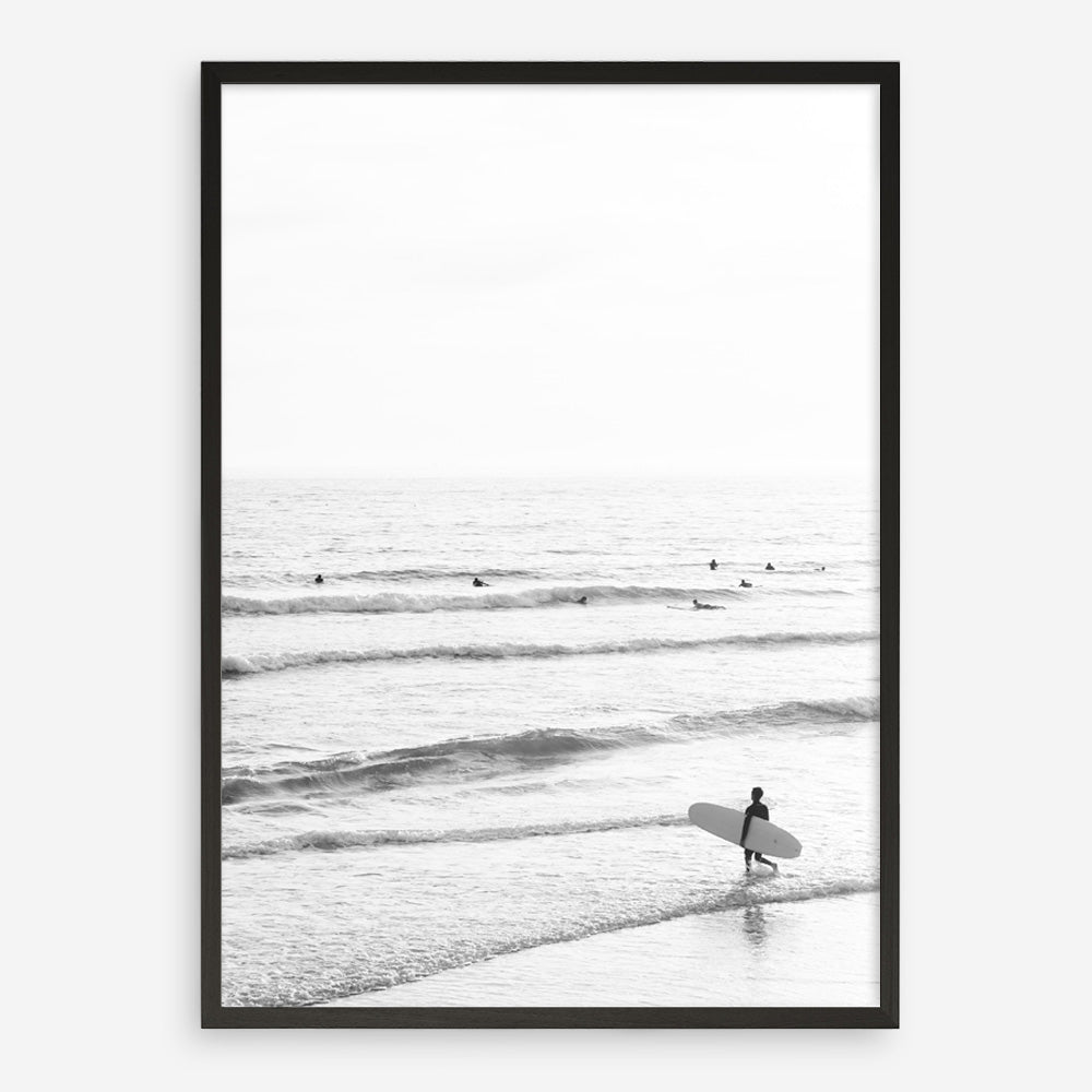 Shop Going Surfing B&W Photo Art Print a coastal themed photography wall art print from The Print Emporium wall artwork collection - Buy Australian made fine art poster and framed prints for the home and your interior decor, TPE-1159-AP