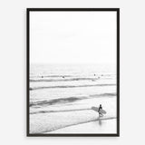 Shop Going Surfing B&W Photo Art Print a coastal themed photography wall art print from The Print Emporium wall artwork collection - Buy Australian made fine art poster and framed prints for the home and your interior decor, TPE-1159-AP