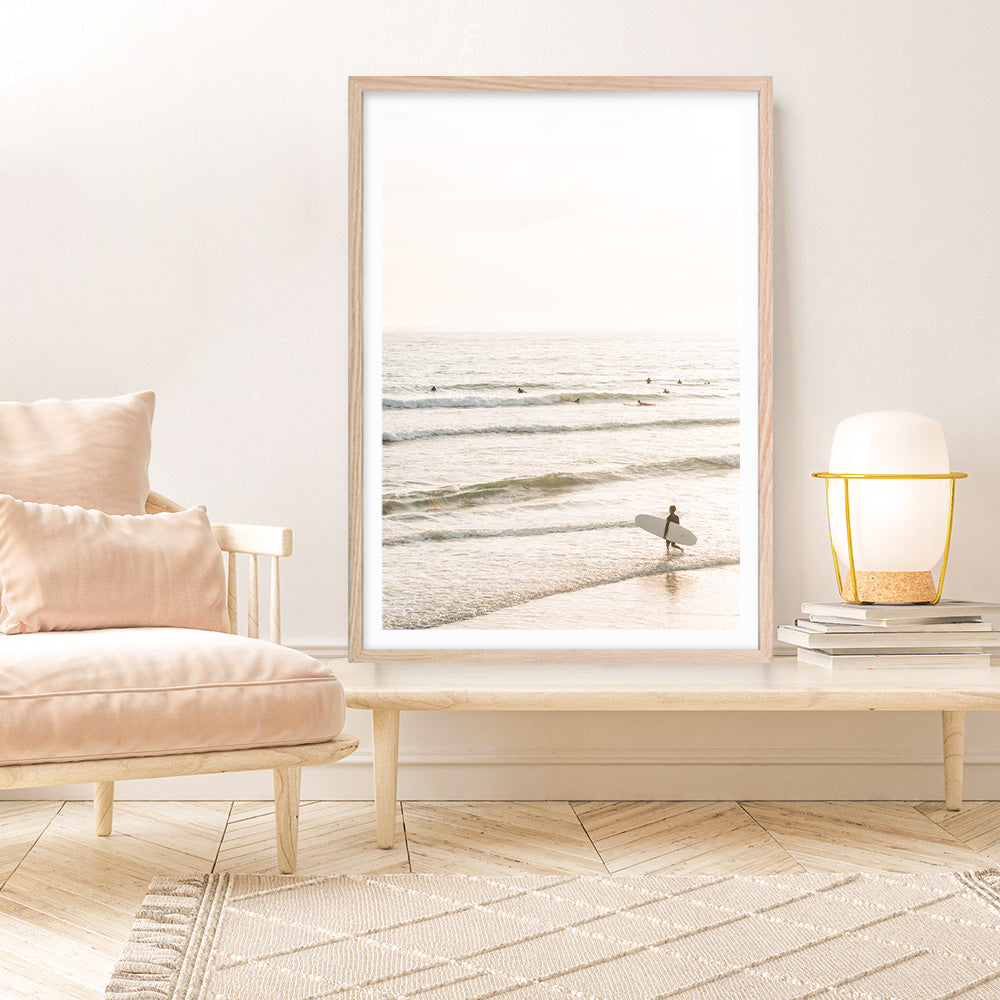Shop Going Surfing Photo Art Print a coastal themed photography wall art print from The Print Emporium wall artwork collection - Buy Australian made fine art poster and framed prints for the home and your interior decor, TPE-1158-AP