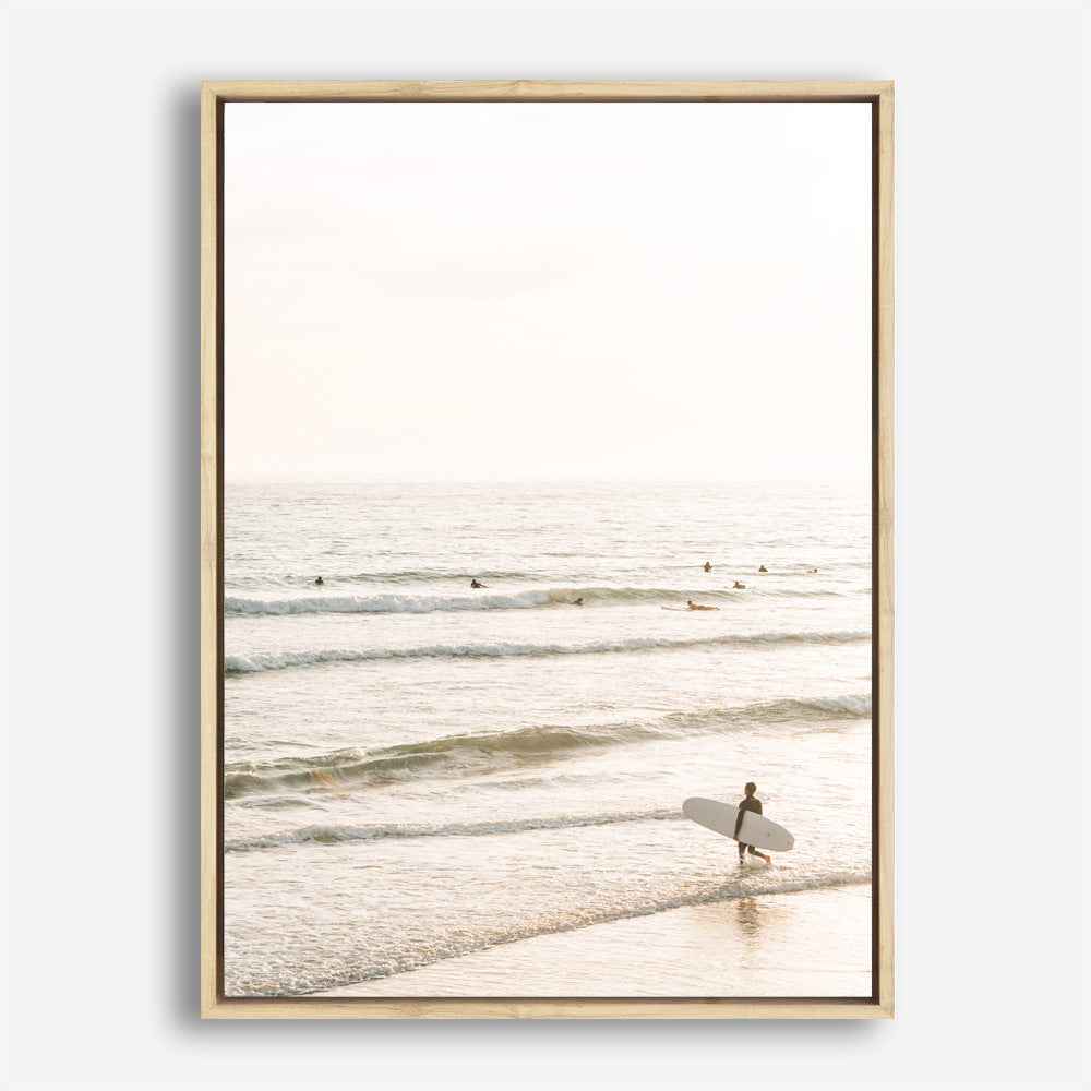 Shop Going Surfing Photo Canvas Print a coastal themed photography framed stretched canvas print from The Print Emporium wall artwork collection - Buy Australian made prints for the home and your interior decor space, TPE-1158-CA-35X46-NF