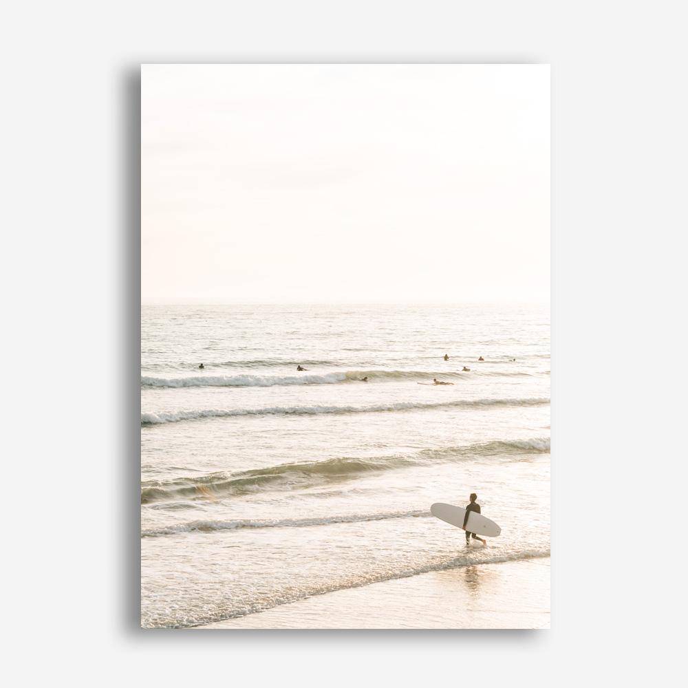 Shop Going Surfing Photo Canvas Print a coastal themed photography framed stretched canvas print from The Print Emporium wall artwork collection - Buy Australian made prints for the home and your interior decor space, TPE-1158-CA-35X46-NF