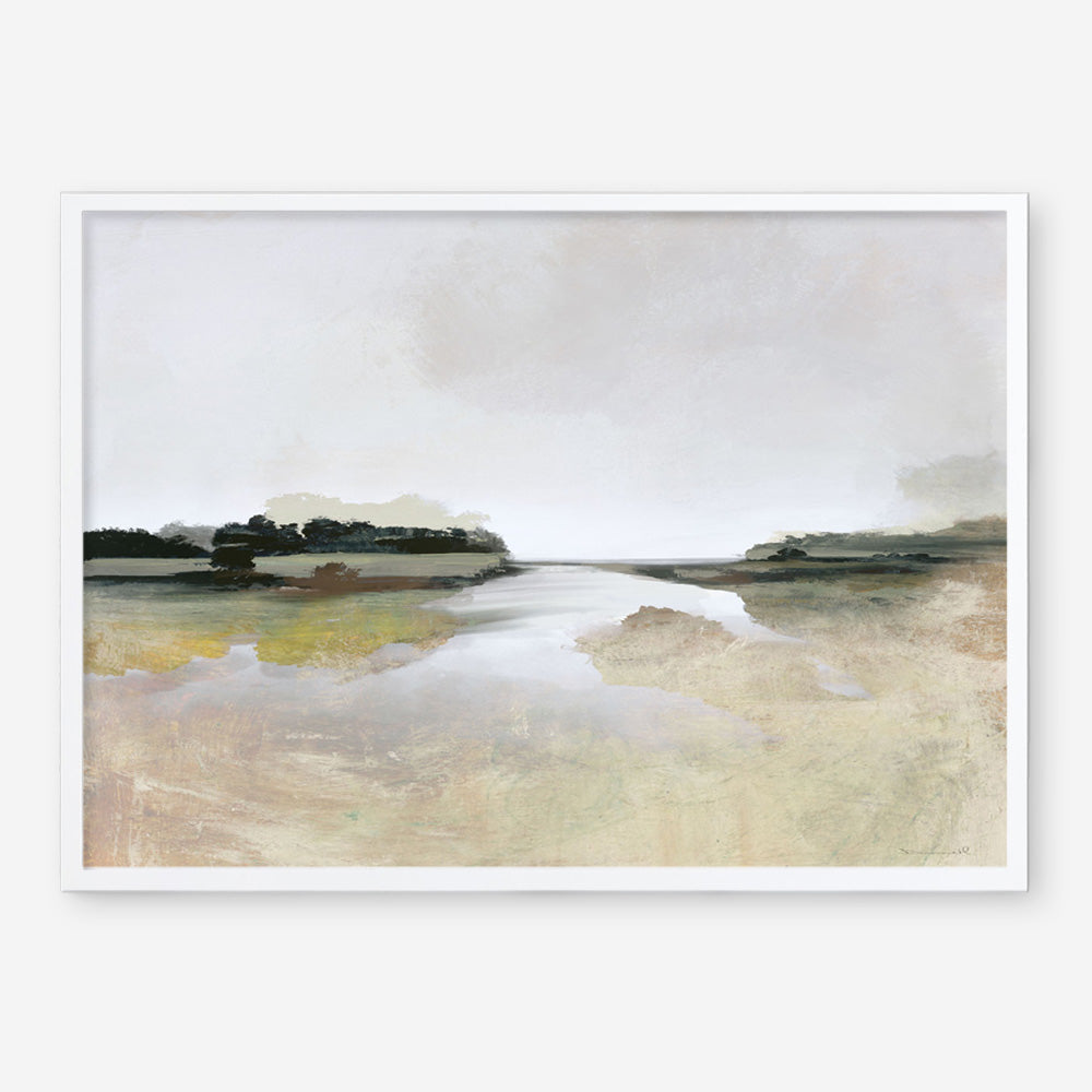 Shop Gold Lake View Art Print a painted abstract themed wall art print from The Print Emporium wall artwork collection - Buy Australian made fine art painting style poster and framed prints for the home and your interior decor room, TPE-DH-352-AP