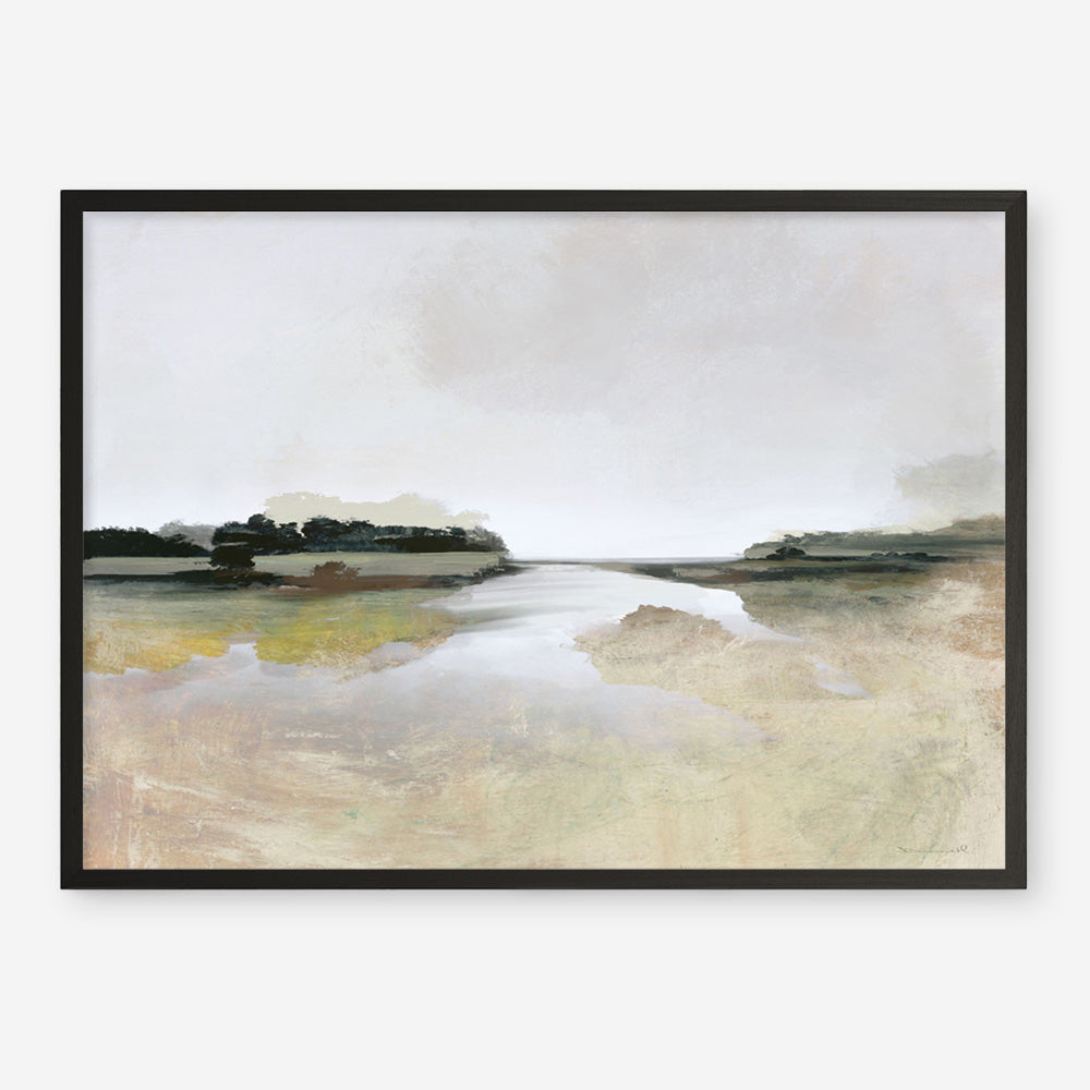 Shop Gold Lake View Art Print a painted abstract themed wall art print from The Print Emporium wall artwork collection - Buy Australian made fine art painting style poster and framed prints for the home and your interior decor room, TPE-DH-352-AP