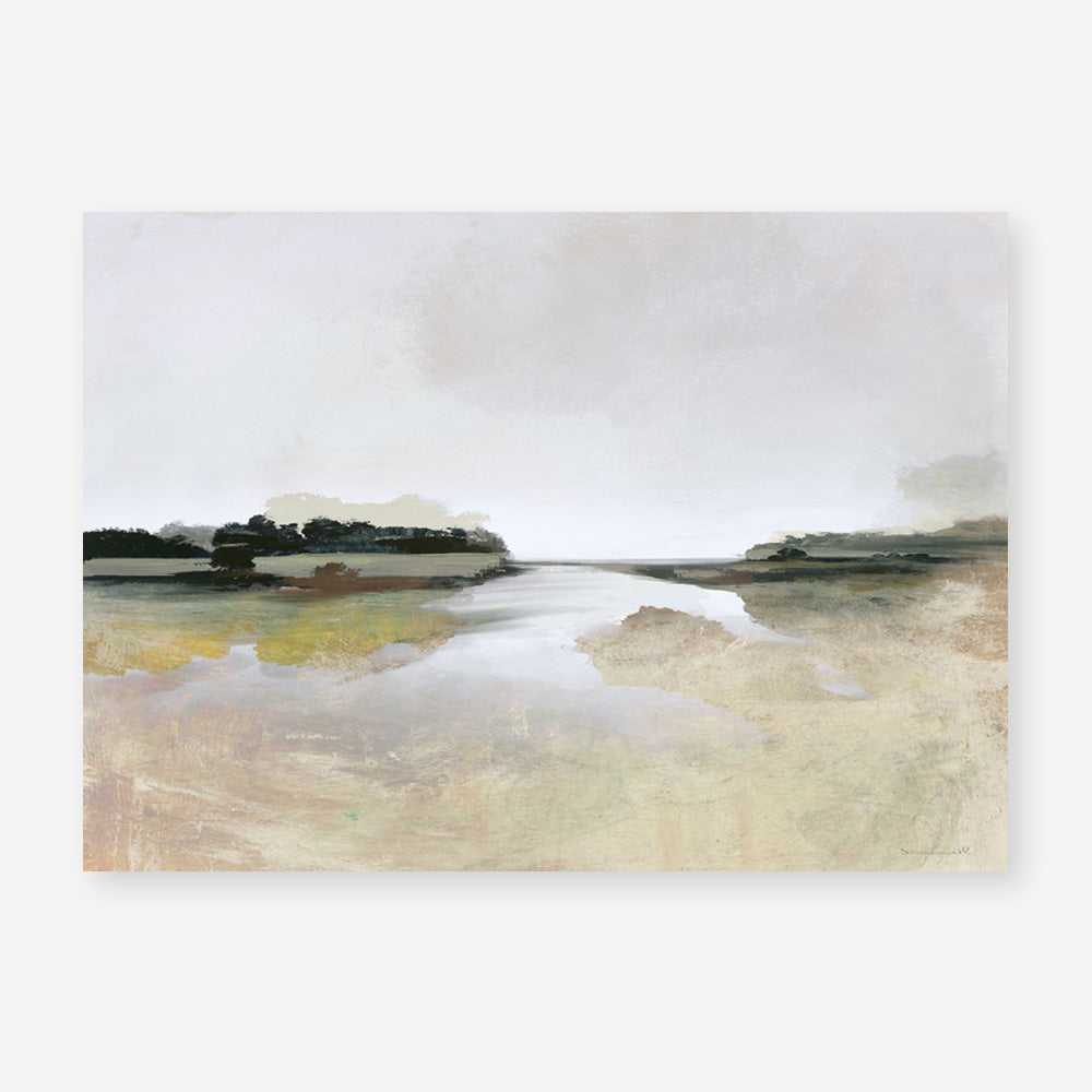 Shop Gold Lake View Art Print a painted abstract themed wall art print from The Print Emporium wall artwork collection - Buy Australian made fine art painting style poster and framed prints for the home and your interior decor room, TPE-DH-352-AP